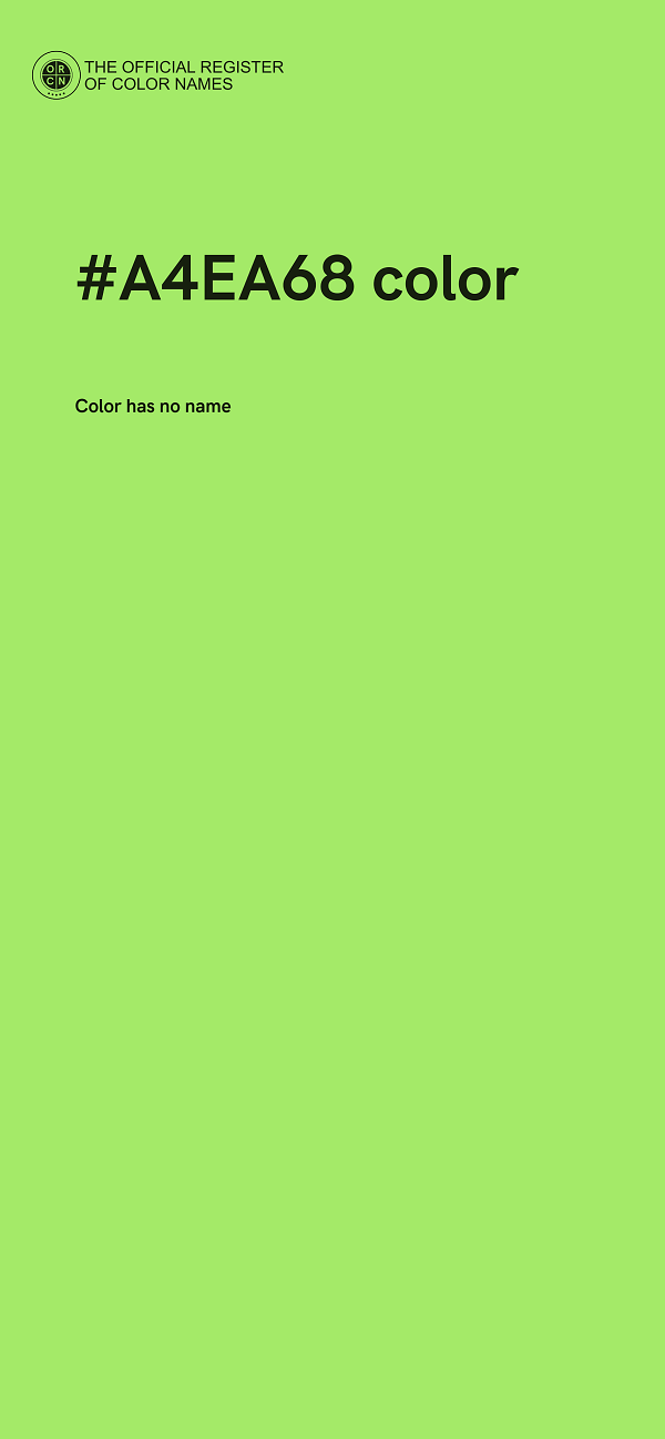 #A4EA68 color image