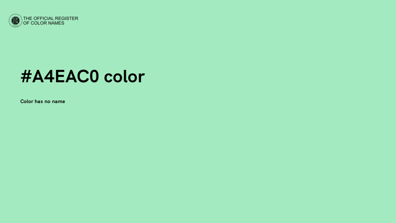 #A4EAC0 color image