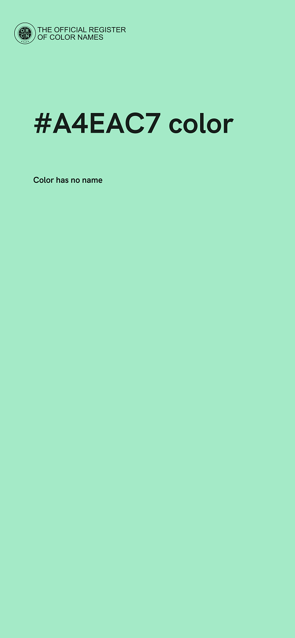 #A4EAC7 color image