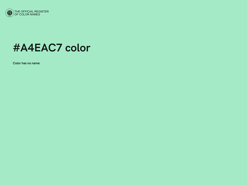 #A4EAC7 color image