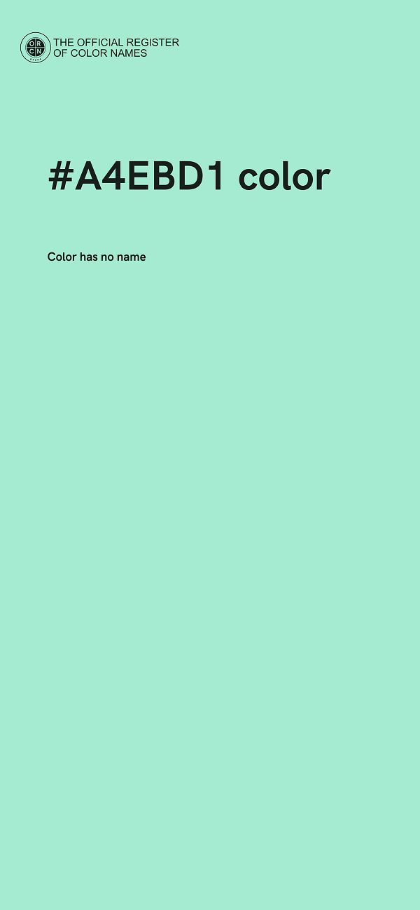 #A4EBD1 color image