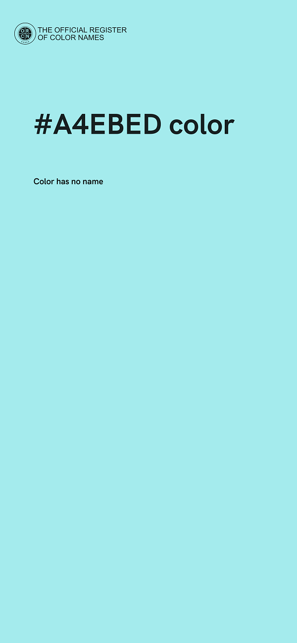 #A4EBED color image