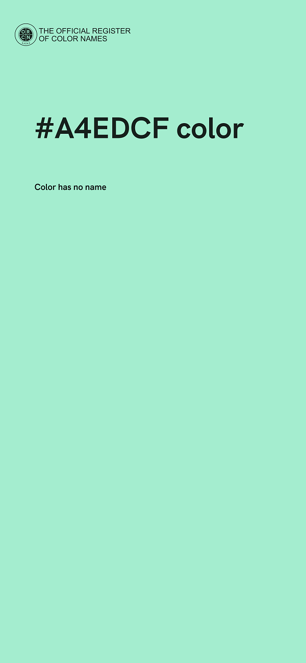#A4EDCF color image