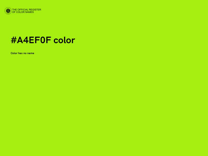 #A4EF0F color image