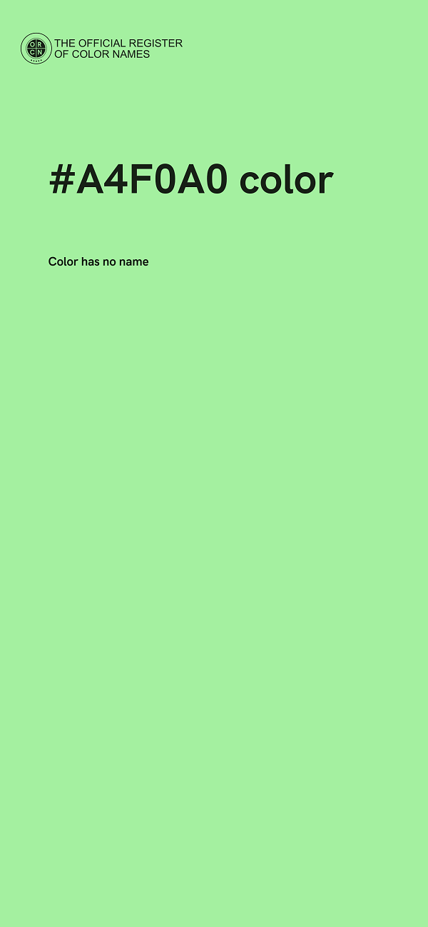 #A4F0A0 color image