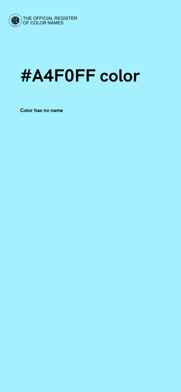 #A4F0FF color image
