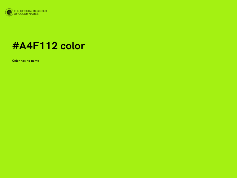 #A4F112 color image