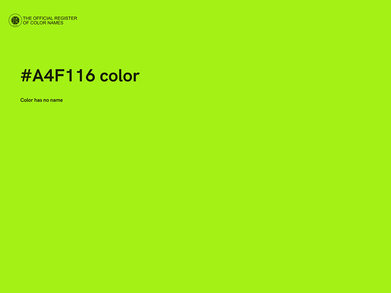 #A4F116 color image