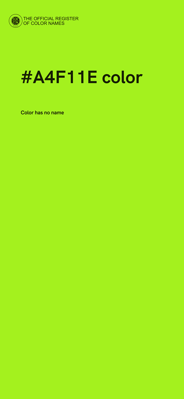 #A4F11E color image