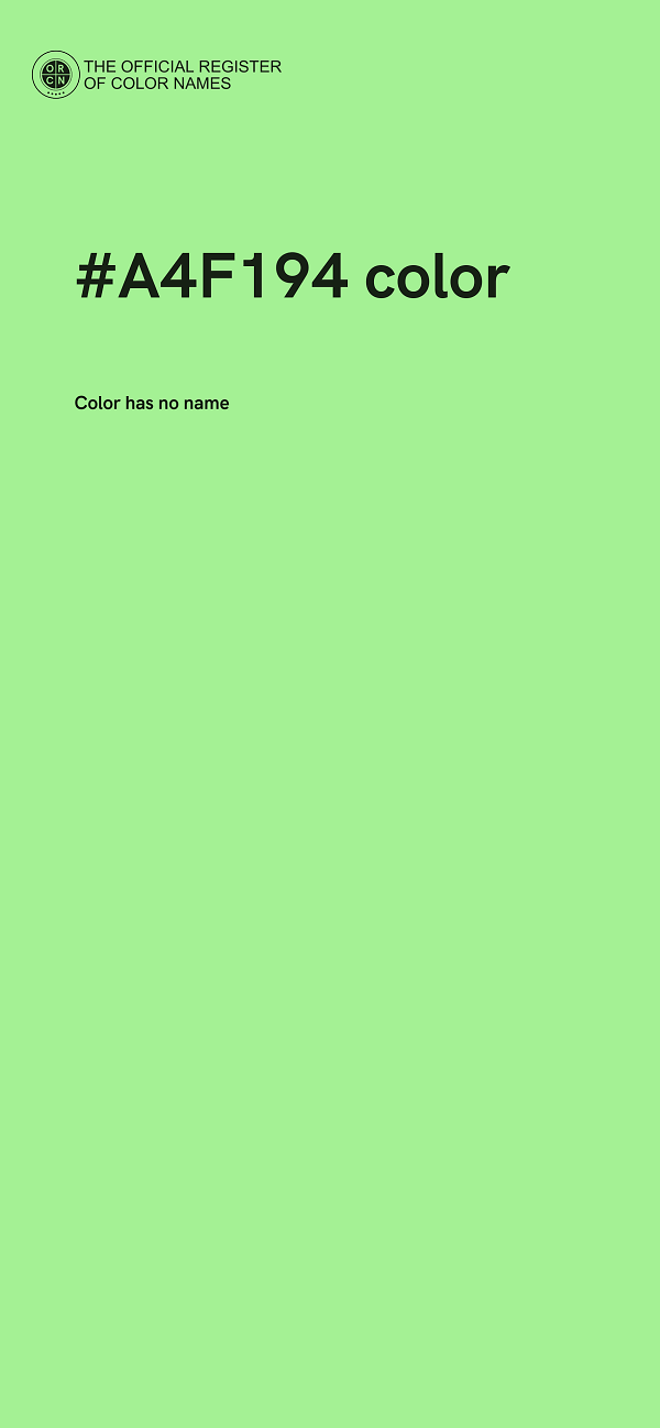 #A4F194 color image