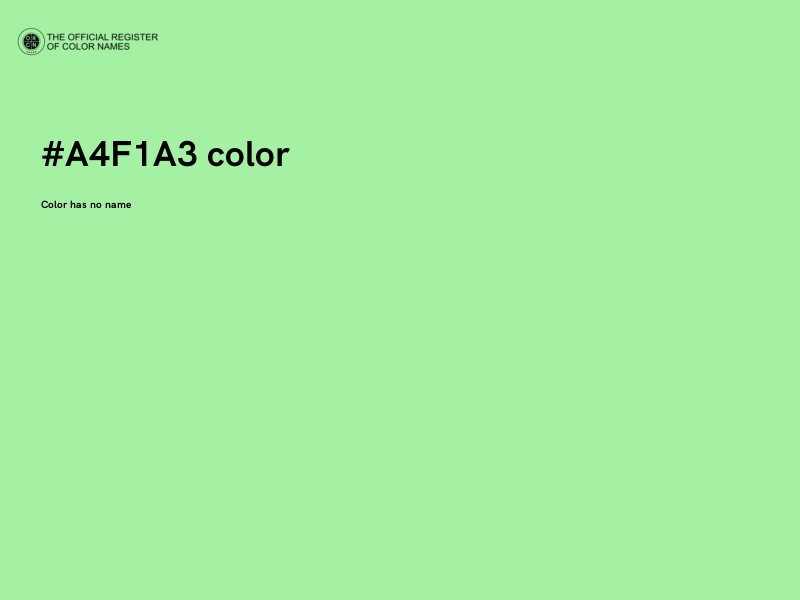 #A4F1A3 color image