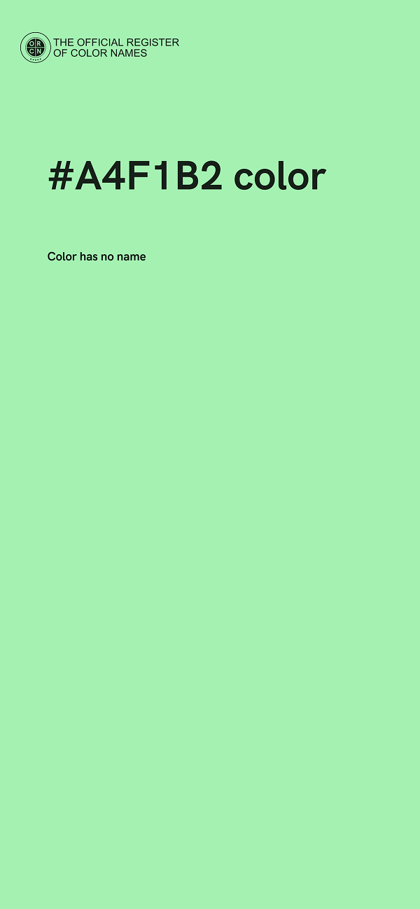 #A4F1B2 color image