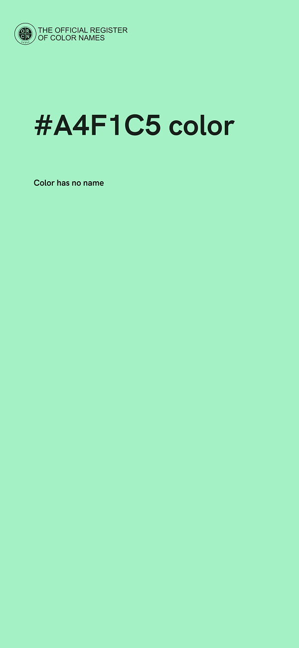 #A4F1C5 color image