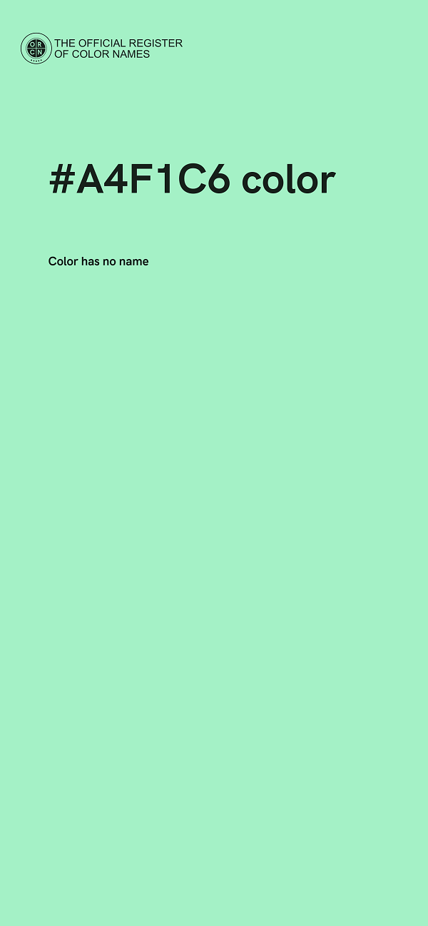 #A4F1C6 color image