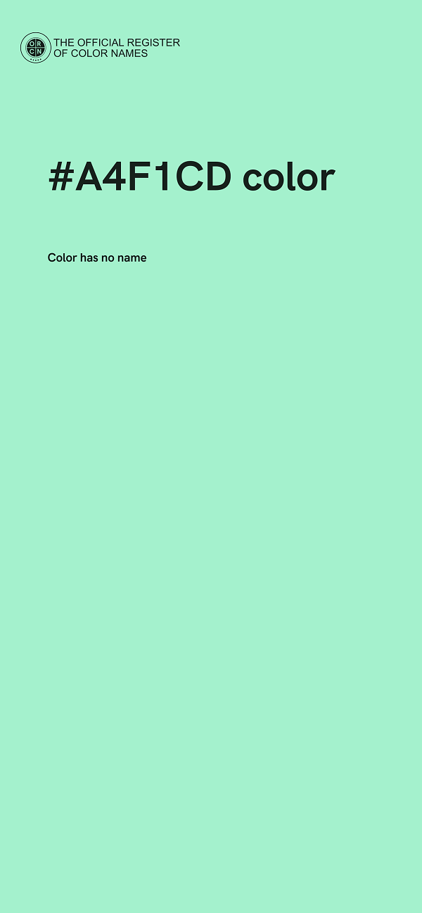 #A4F1CD color image