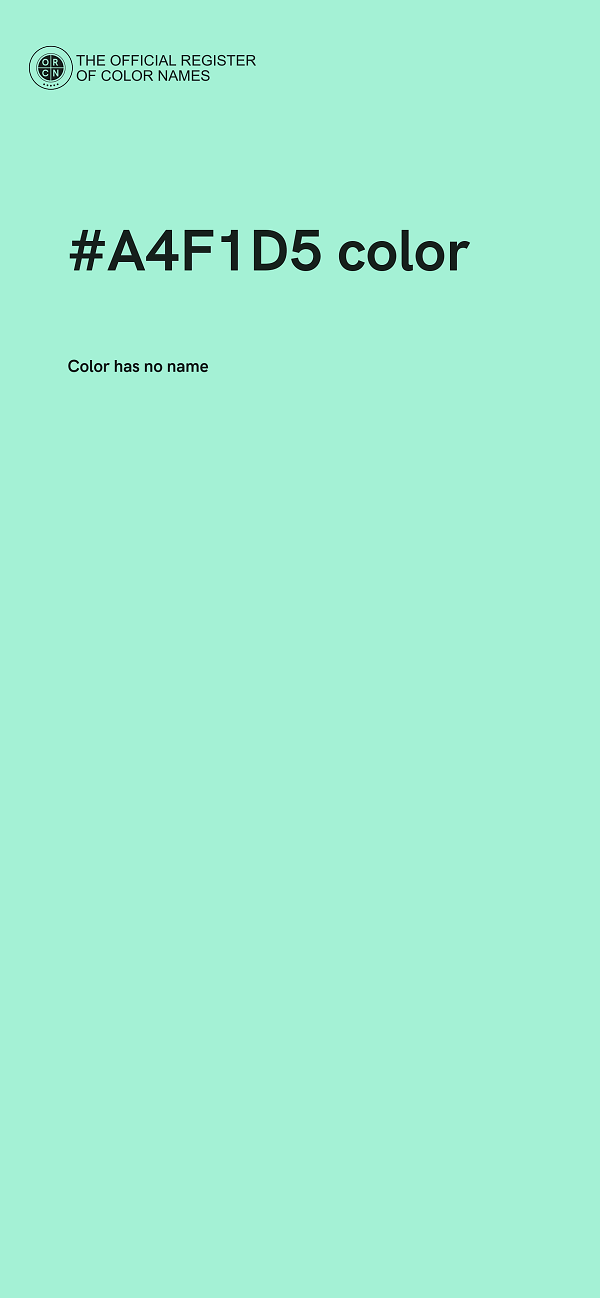 #A4F1D5 color image