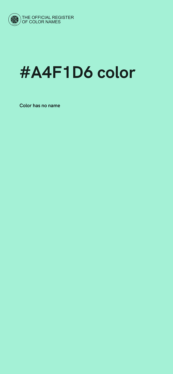 #A4F1D6 color image