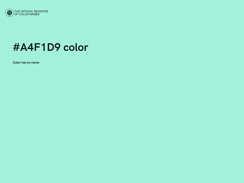 #A4F1D9 color image