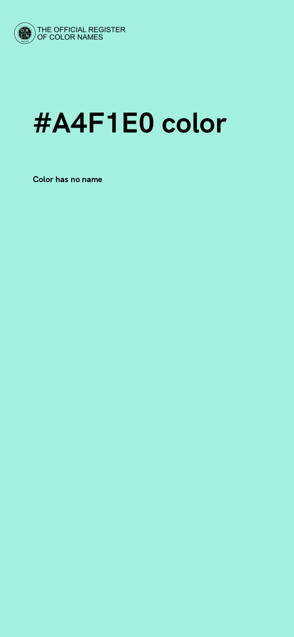 #A4F1E0 color image