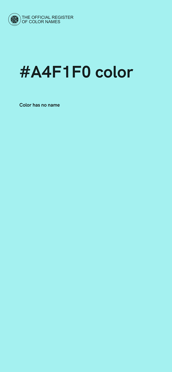 #A4F1F0 color image