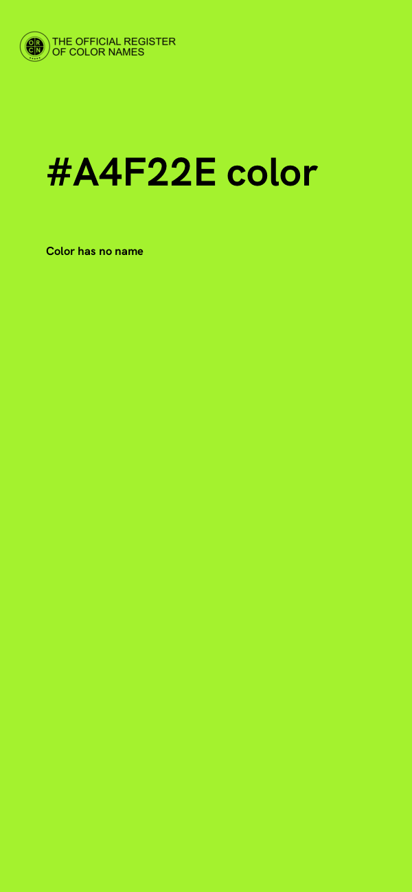 #A4F22E color image