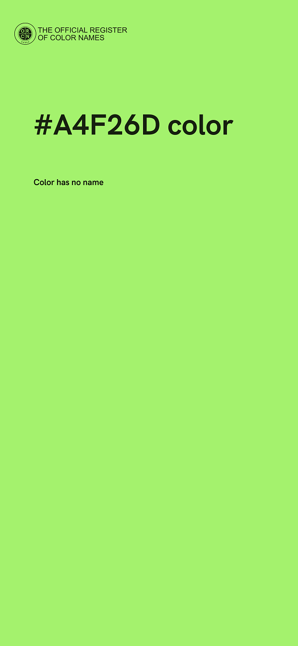 #A4F26D color image