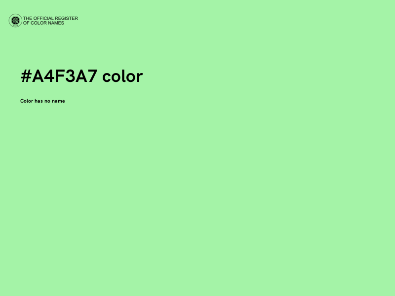 #A4F3A7 color image