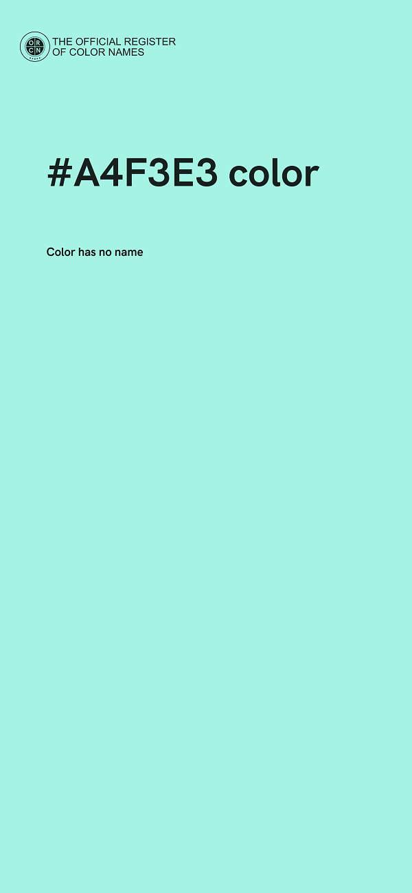 #A4F3E3 color image