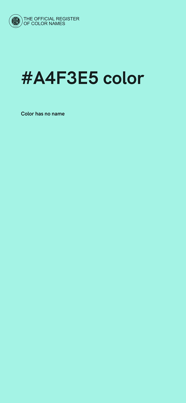 #A4F3E5 color image