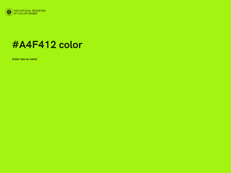 #A4F412 color image