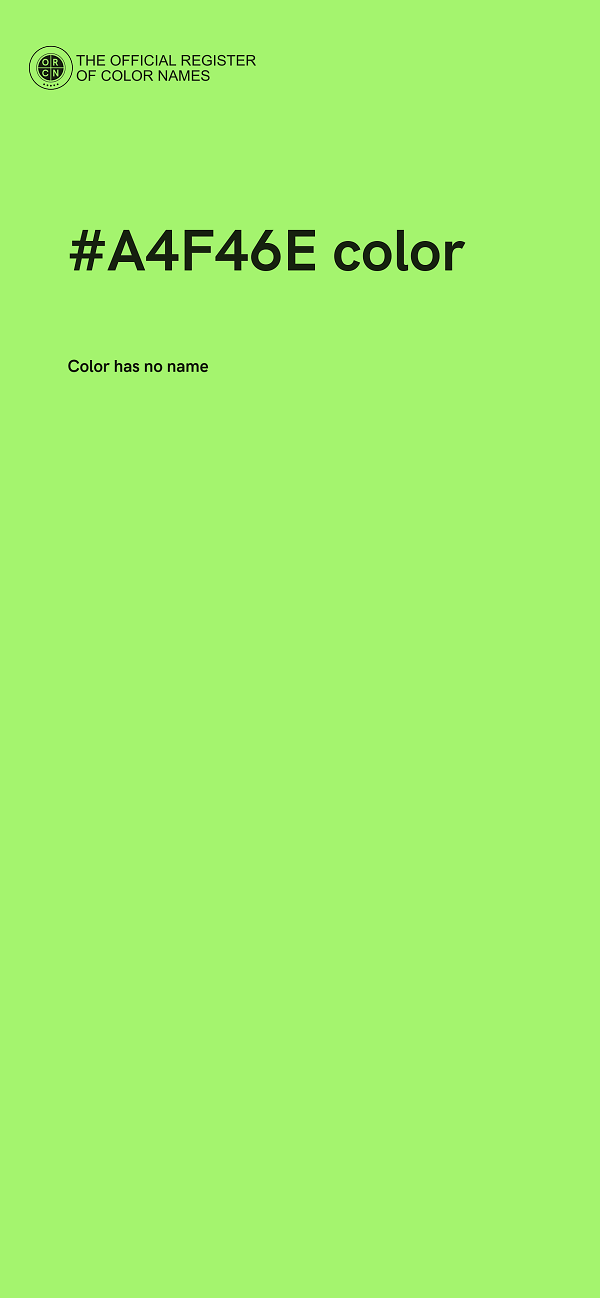 #A4F46E color image