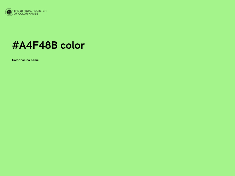#A4F48B color image