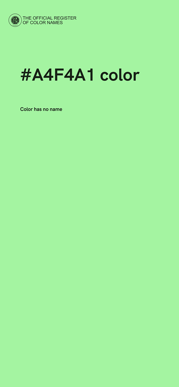 #A4F4A1 color image