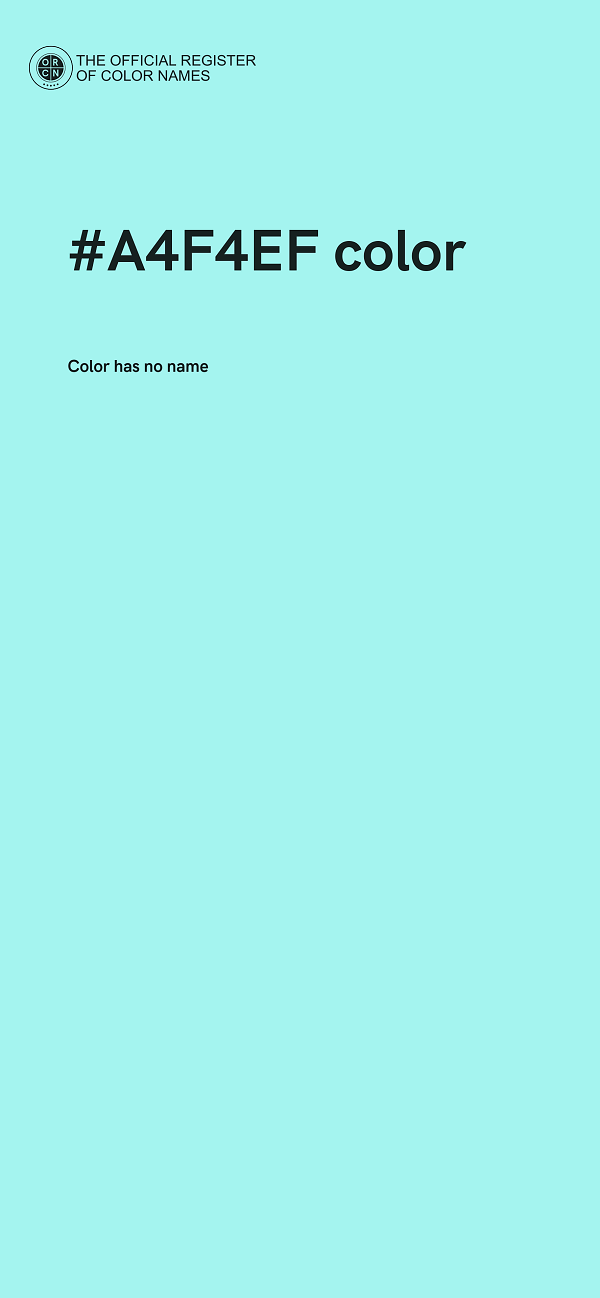 #A4F4EF color image