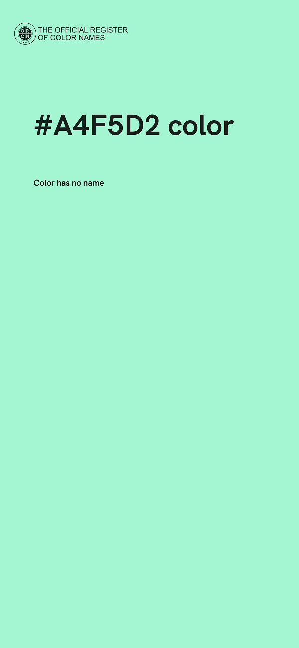 #A4F5D2 color image