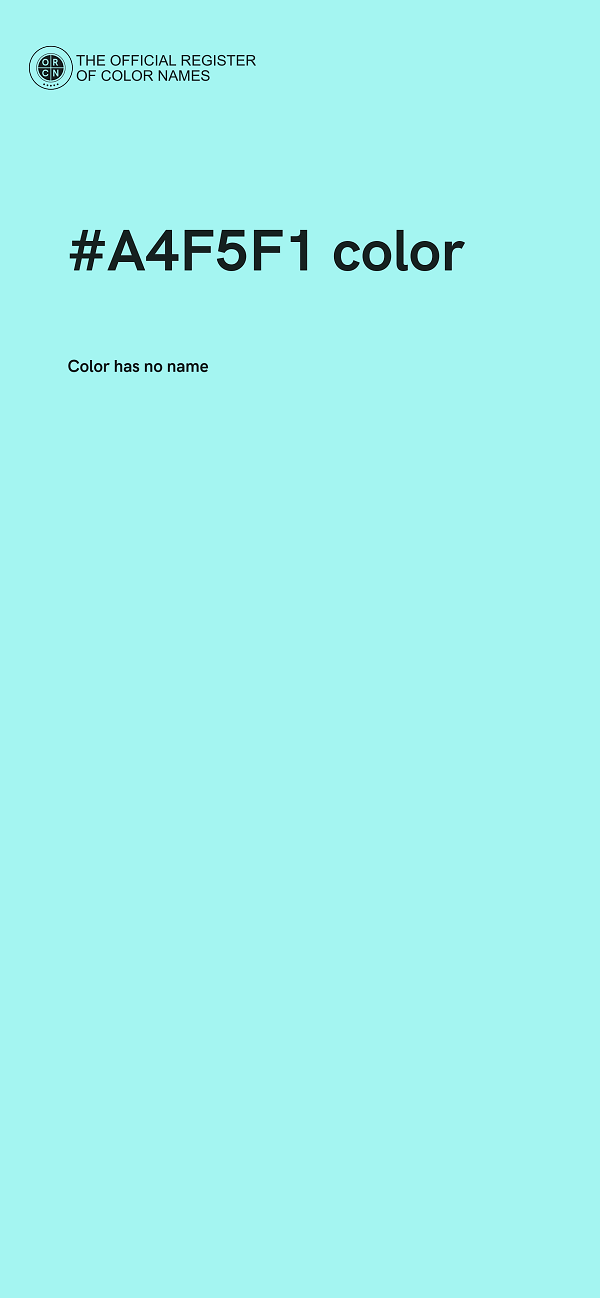 #A4F5F1 color image