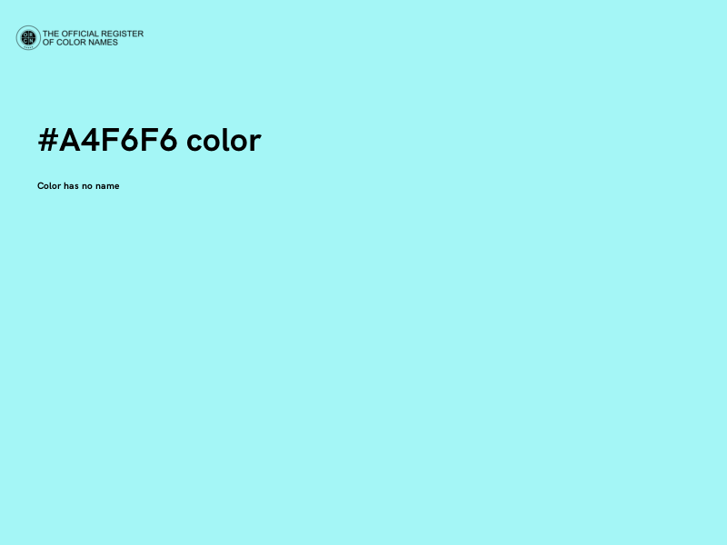#A4F6F6 color image