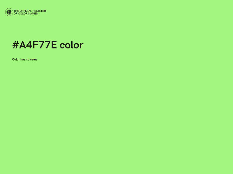 #A4F77E color image