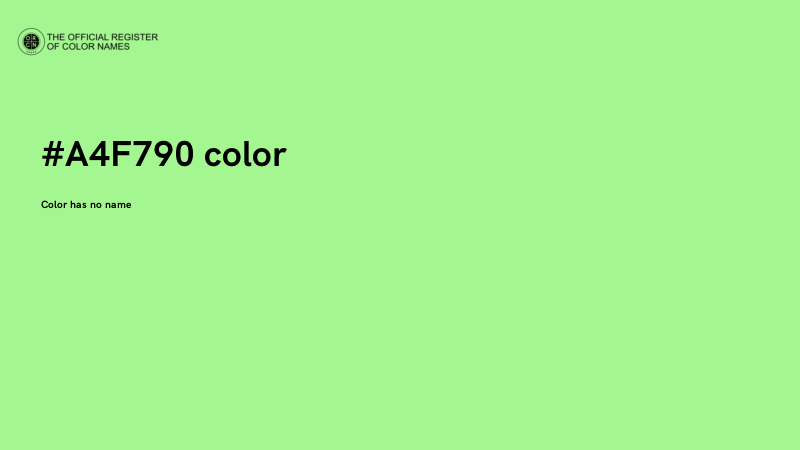 #A4F790 color image