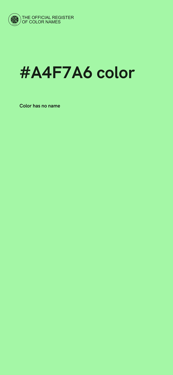 #A4F7A6 color image