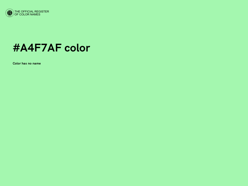 #A4F7AF color image