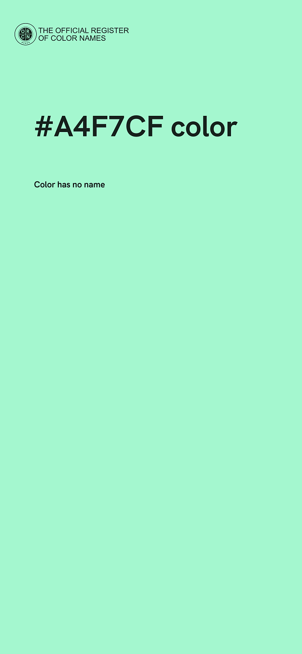 #A4F7CF color image