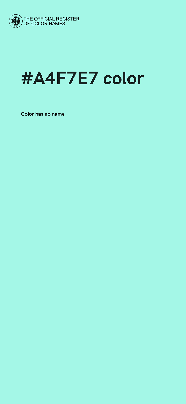 #A4F7E7 color image