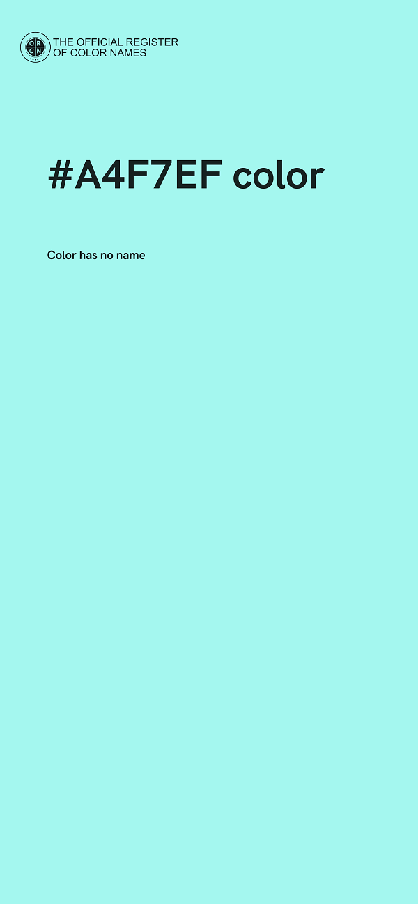 #A4F7EF color image