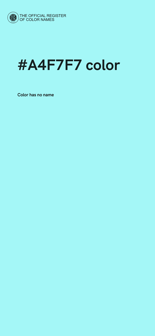 #A4F7F7 color image