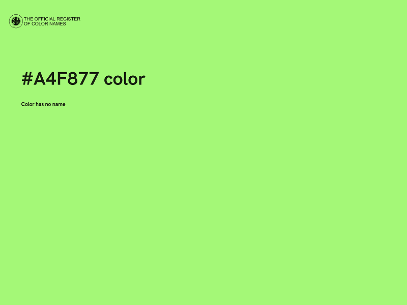 #A4F877 color image