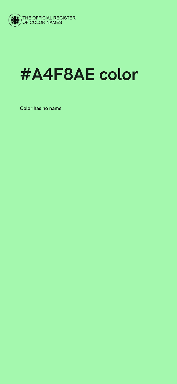 #A4F8AE color image