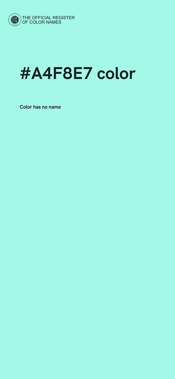 #A4F8E7 color image