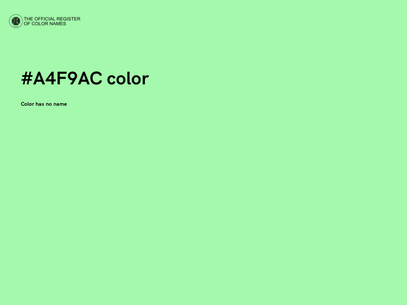 #A4F9AC color image