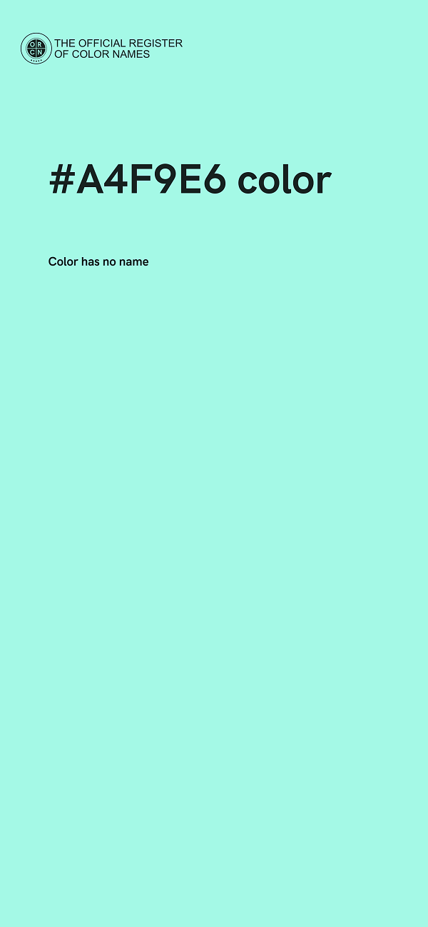 #A4F9E6 color image